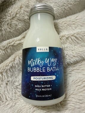 NWT Hallu Milky Way Moisturizing Bubble Bath 10.6oz Shea Butter Milk Protein new